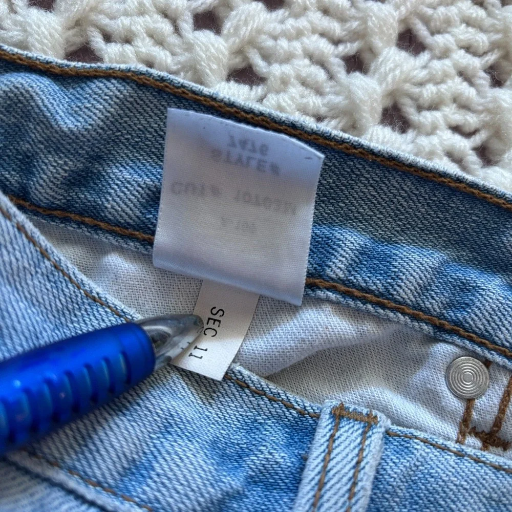 American Eagle Outfitters Distressed Bootcut Jeans Mid Rise Women's SZ6 W30 Blue